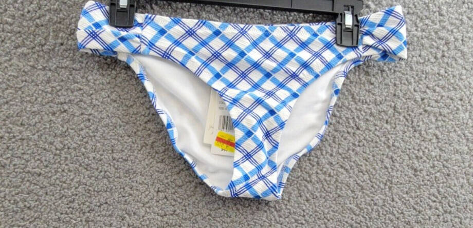 Jessica Simpson Afternoon Tea Checked Shirred Bottom Women's S Caspian Plaid