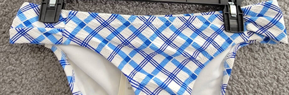 Jessica Simpson Afternoon Tea Checked Shirred Bottom Women's S Caspian Plaid
