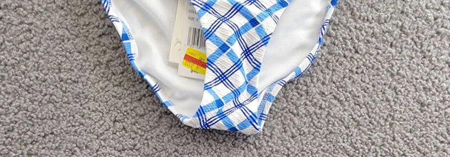 Jessica Simpson Afternoon Tea Checked Shirred Bottom Women's S Caspian Plaid