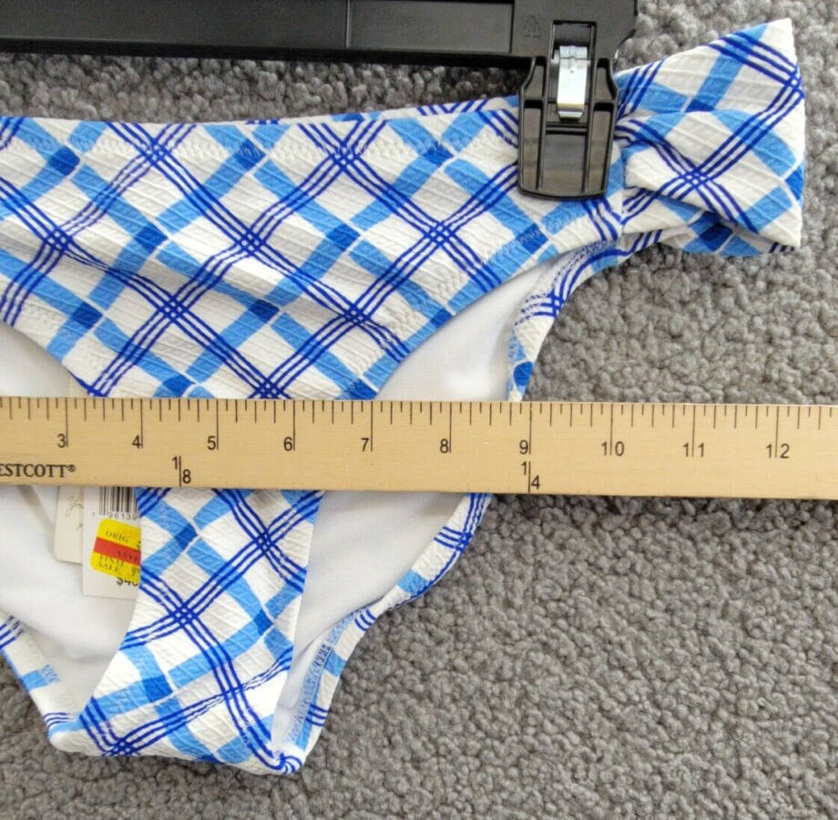 Jessica Simpson Afternoon Tea Checked Shirred Bottom Women's S Caspian Plaid
