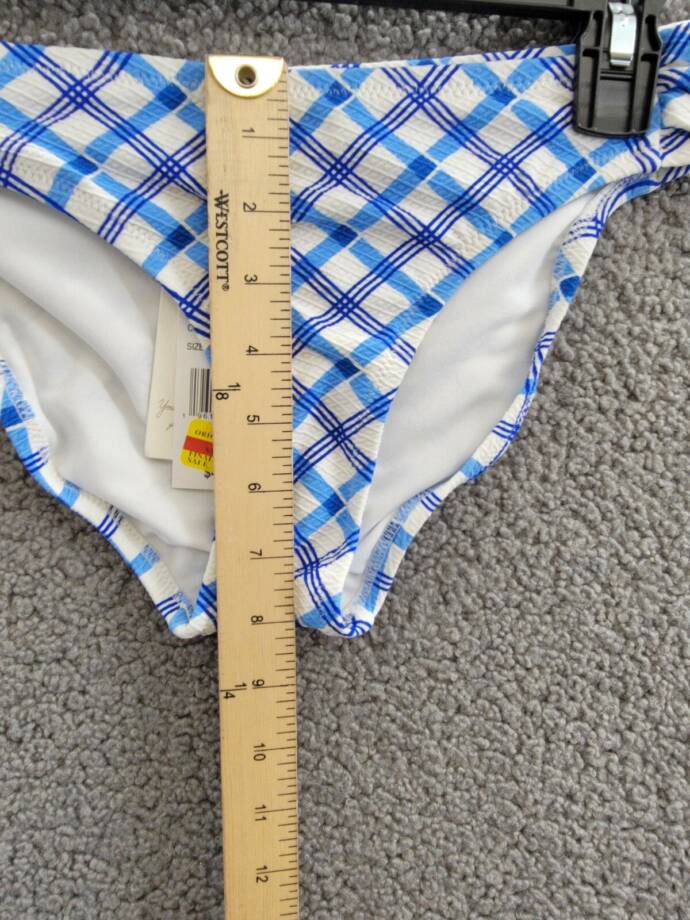 Jessica Simpson Afternoon Tea Checked Shirred Bottom Women's S Caspian Plaid