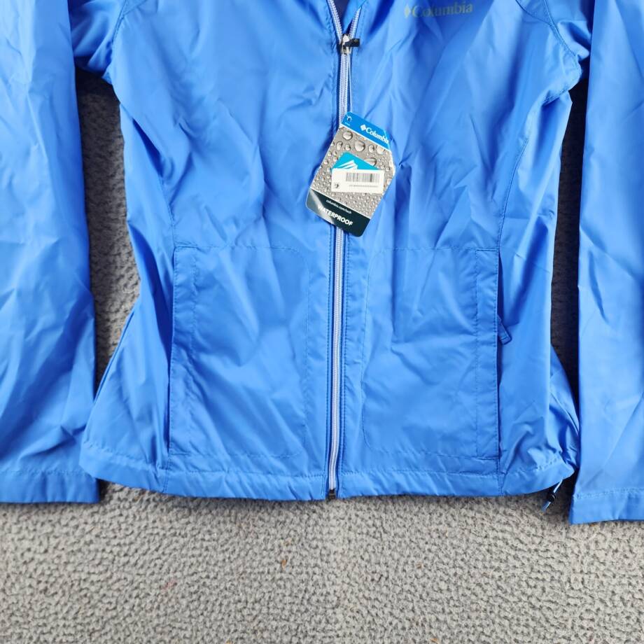 Columbia Switchback Waterproof Packable Rain Jacket Women's XS Harbor Blue