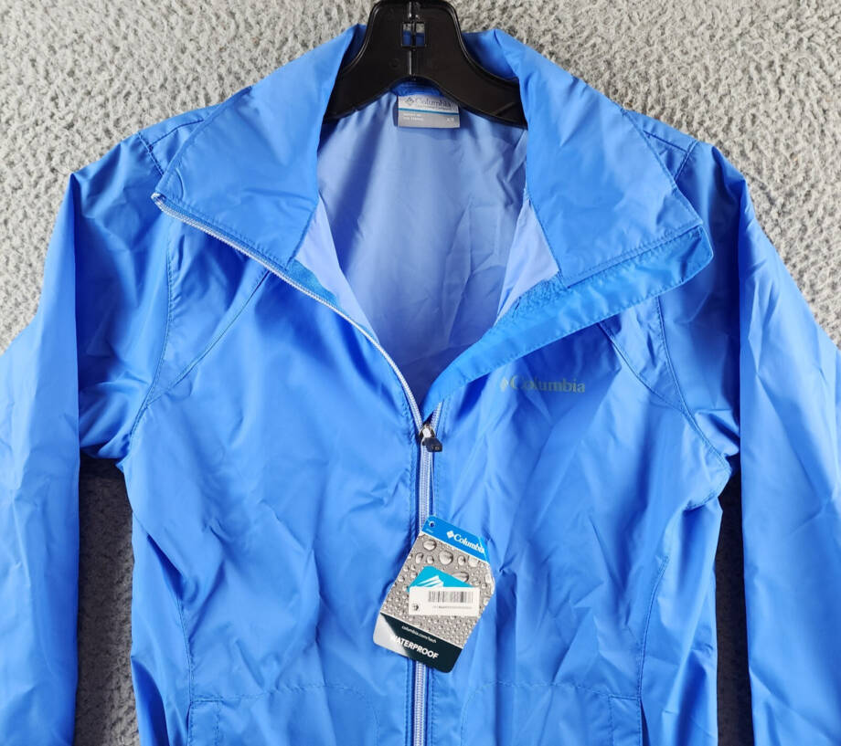 Columbia Switchback Waterproof Packable Rain Jacket Women's XS Harbor Blue