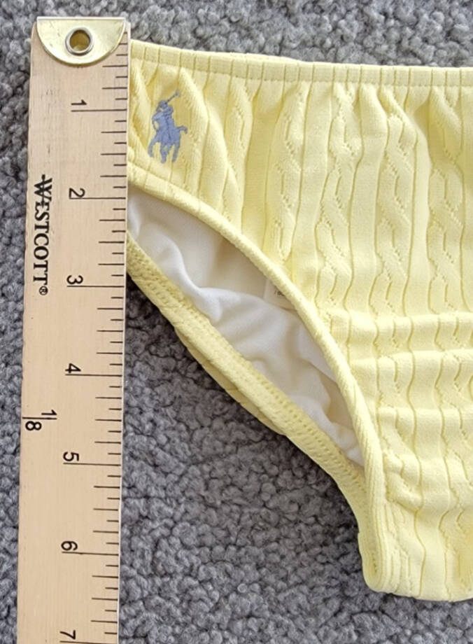 Polo Ralph Lauren Cable Knit Bottom Little Girls 4 Yellow Embroidered Logo