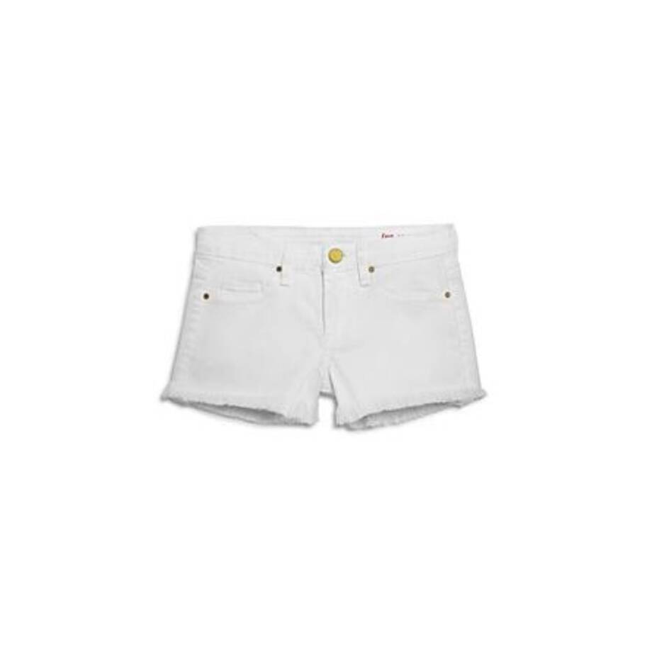 BLANKNYC Cutoff Shorts Big Girls 14 White Solid 5 Pockets Zip/Button Closure