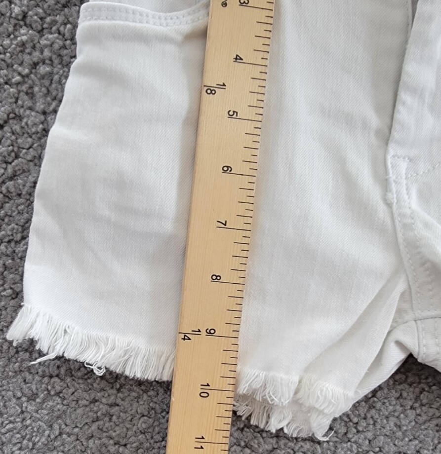 BLANKNYC Cutoff Shorts Big Girls 14 White Solid 5 Pockets Zip/Button Closure