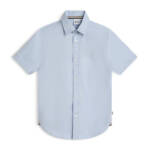 BOSS Kidswear Short Sleeved Shirt Boys' 14 Pale Blue Button Closure Shirt Collar