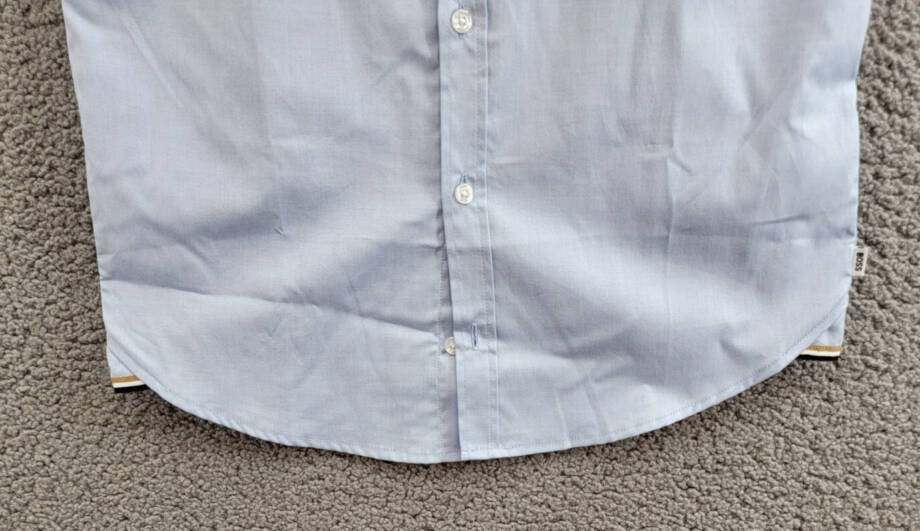 BOSS Kidswear Short Sleeved Shirt Boys' 14 Pale Blue Button Closure Shirt Collar