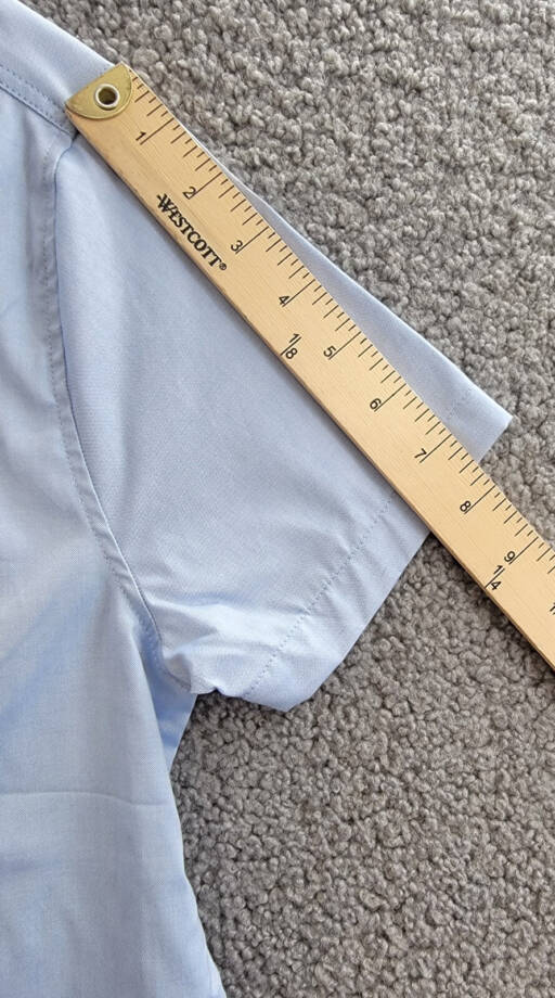 BOSS Kidswear Short Sleeved Shirt Boys' 14 Pale Blue Button Closure Shirt Collar