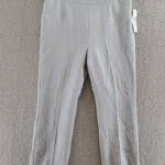 Le Suit High Rise Pants Women's 10 Granite Heather Pull On Style Pleat Front