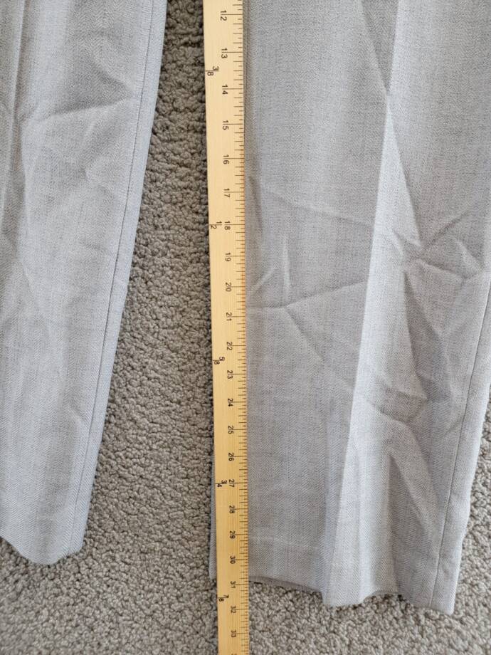 Le Suit High Rise Pants Women's 10 Granite Heather Pull On Style Pleat Front