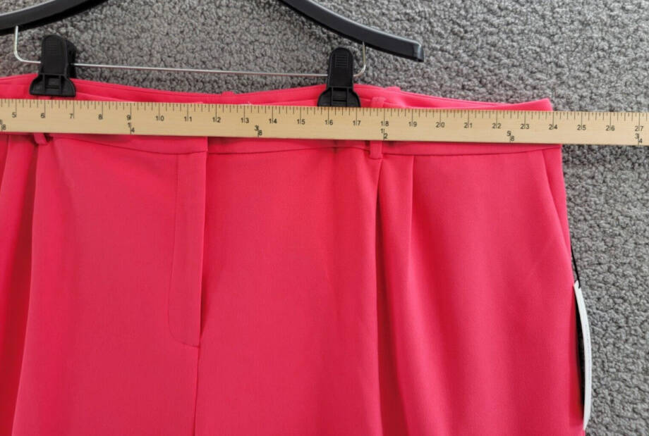 Calvin Klein Plus Size Wide-Leg Scuba Crepe Pants Women's 24W Rosebud Zip Fly