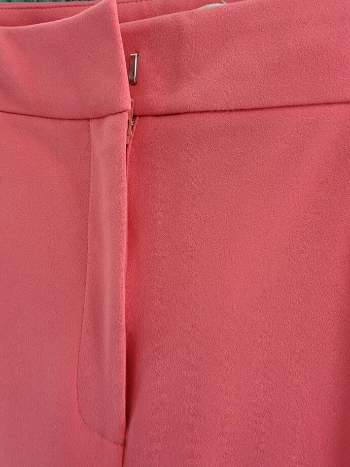 Calvin Klein Plus Size Wide-Leg Scuba Crepe Pants Women's 24W Rosebud Zip Fly