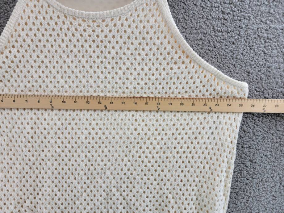 Vince Camuto Plus Size Fringed Crochet Stitch Top Women's 3X Ivory Pullover