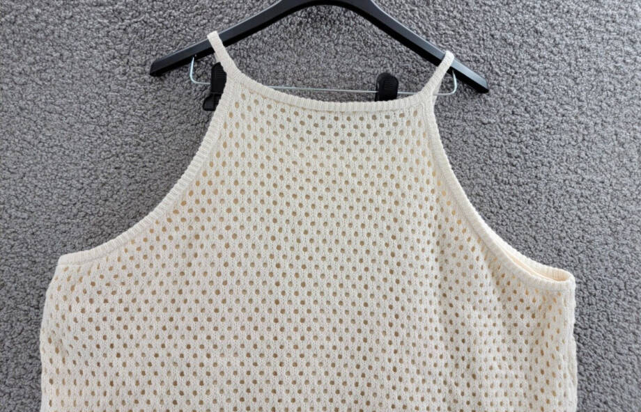 Vince Camuto Plus Size Fringed Crochet Stitch Top Women's 3X Ivory Pullover