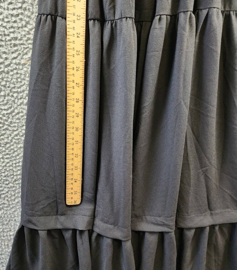 1.STATE Tie Shoulder Midi Dress Women's XXS Rich Black Sleeveless Lined Pullover
