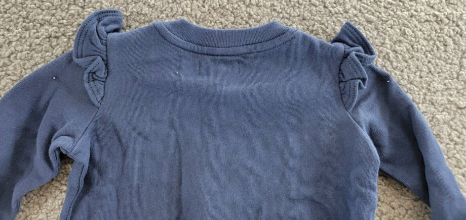 Ralph Lauren Ruffle Tracksuit Baby Girls' 6M Rustic Navy Crew Neck Long Sleeve