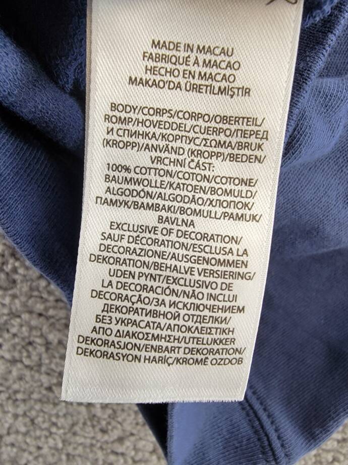 Ralph Lauren Ruffle Tracksuit Baby Girls' 6M Rustic Navy Crew Neck Long Sleeve