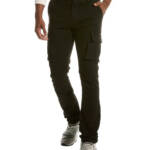 American Stitch Fixed Waist Pants Men's S Black Belt Loops Mid Rise Straight Leg