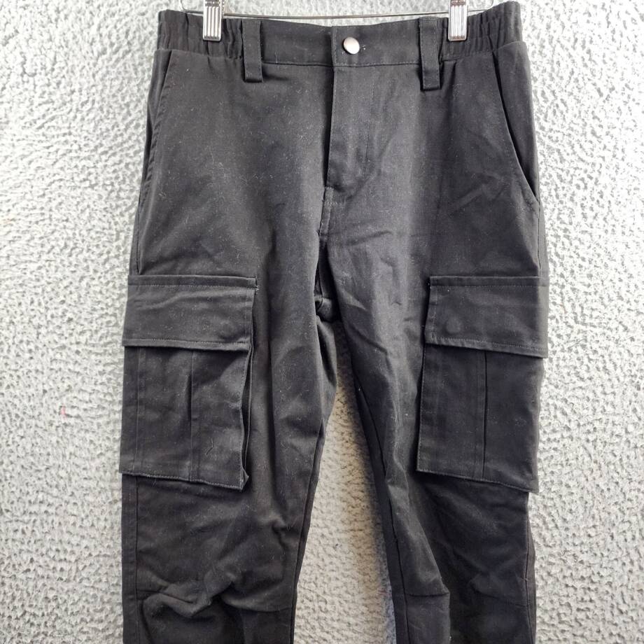 American Stitch Fixed Waist Pants Men's S Black Belt Loops Mid Rise Straight Leg