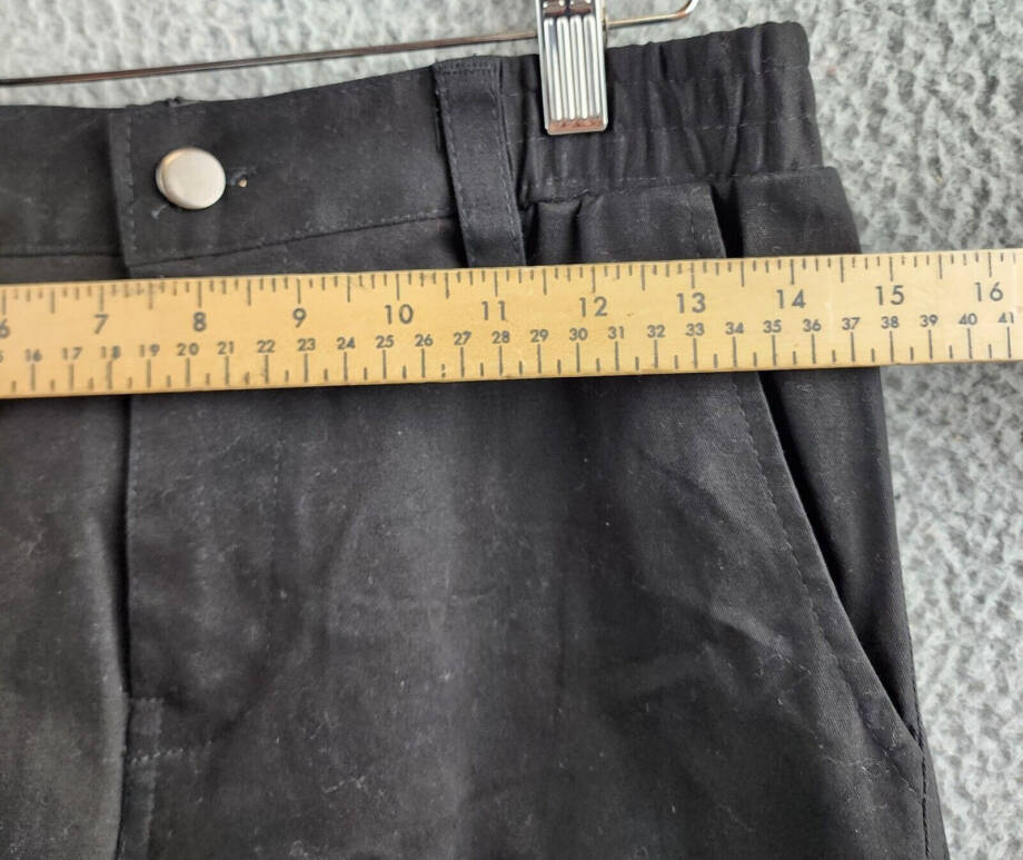 American Stitch Fixed Waist Pants Men's S Black Belt Loops Mid Rise Straight Leg