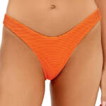 ViX Kayla Giulia Bikini Bottom Women's S Tangerine Ribbed Elastic Waist Pull On