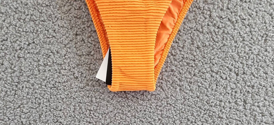ViX Kayla Giulia Bikini Bottom Women's S Tangerine Ribbed Elastic Waist Pull On