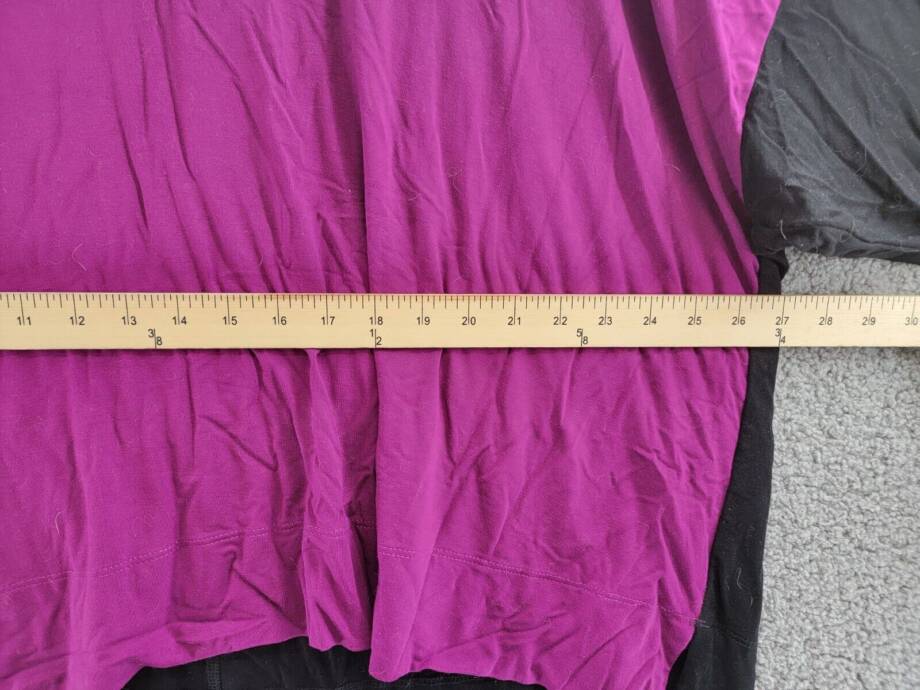 Karen Kane Plus Size Colorblock V-Neck Blouse Women's 3X Magenta and Black L/S~