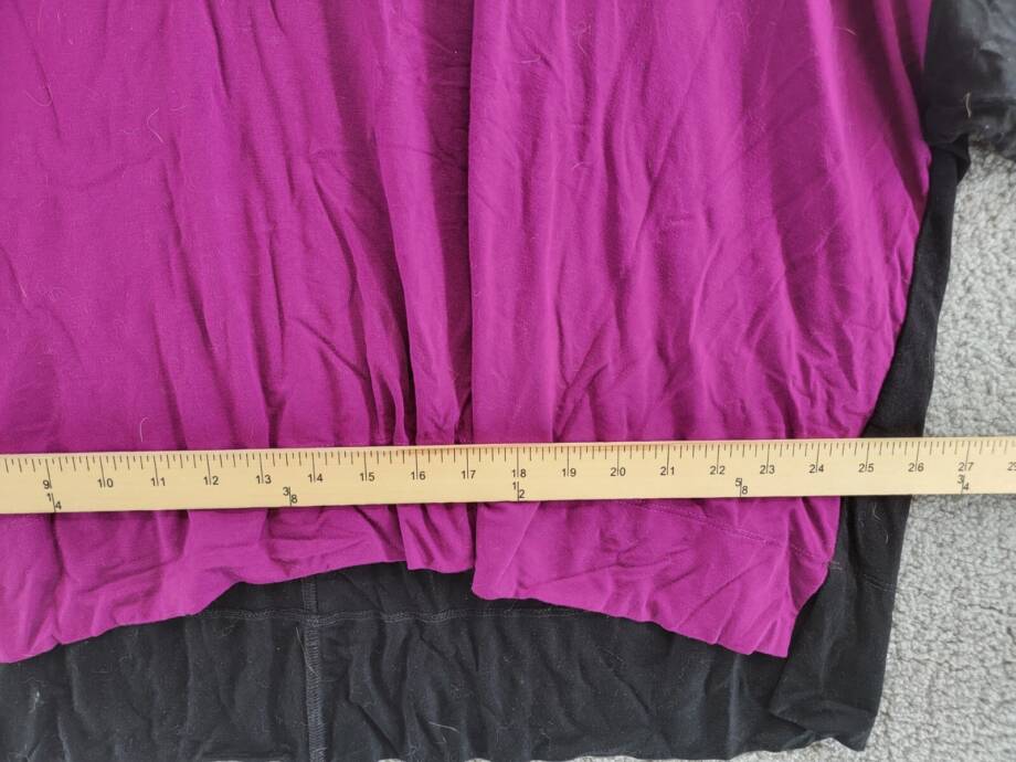 Karen Kane Plus Size Colorblock V-Neck Blouse Women's 3X Magenta and Black L/S~