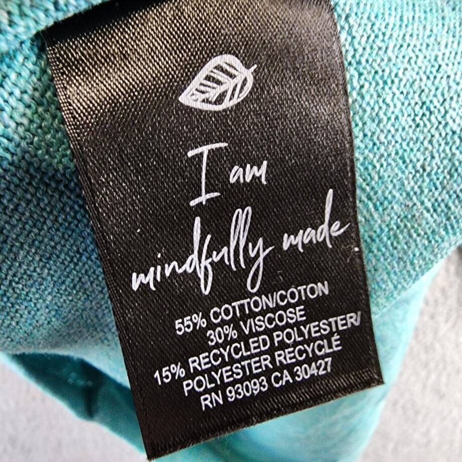 NIC+ZOE Petite Vital Sweater Women's PP Aquamarine V-Neck Long Sleeves Pullover~