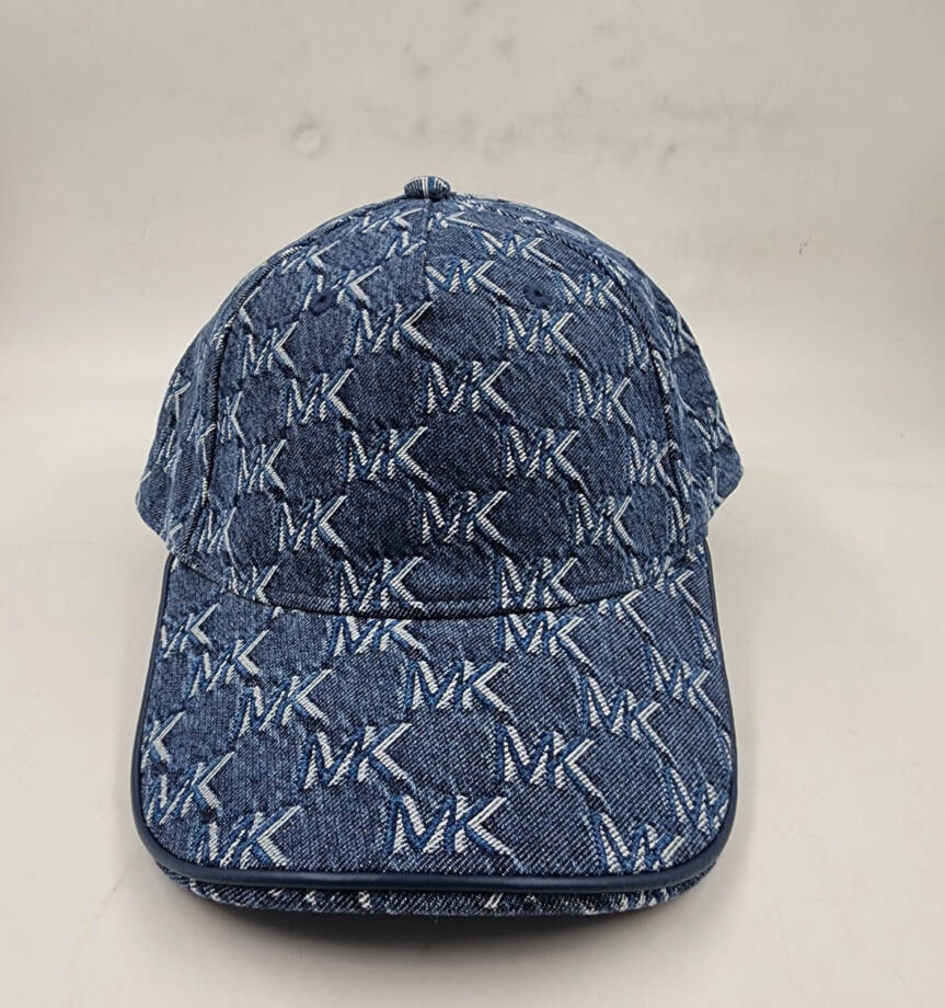 Michael Kors Logo Denim Baseball Hat Women's One Size Denim Adjustable
