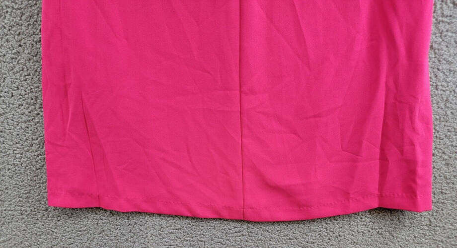 CeCe A-Line Back Bow Detailed Dress Women's 4 Pink Peacock Back Button Closure