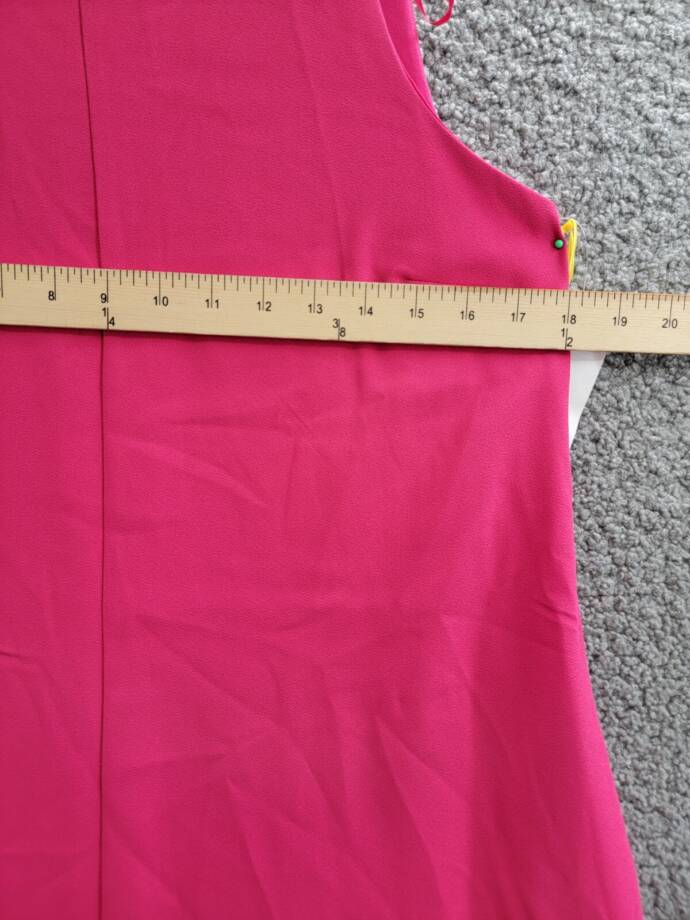 CeCe A-Line Back Bow Detailed Dress Women's 4 Pink Peacock Back Button Closure