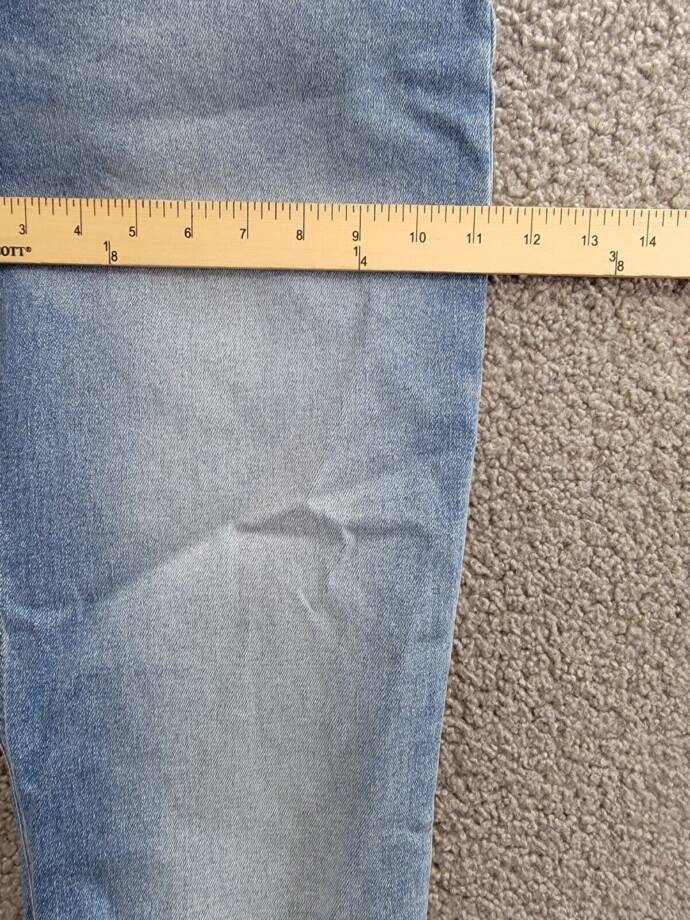 Tommy Jeans Julie Straight-Leg Button-Waist Jeans Women's 32/28 Denim Light