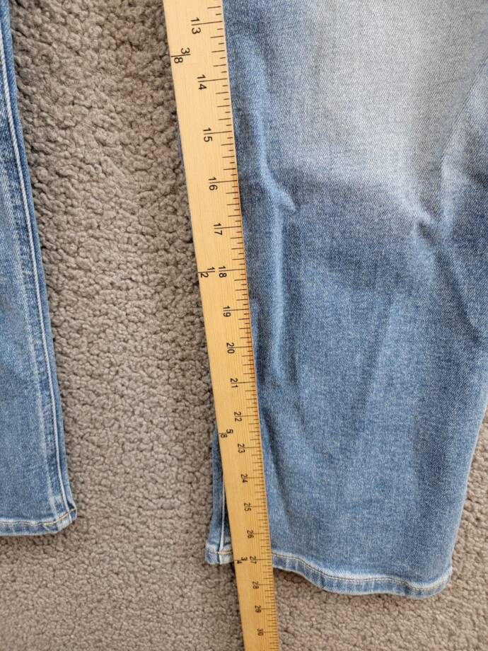 Tommy Jeans Julie Straight-Leg Button-Waist Jeans Women's 32/28 Denim Light