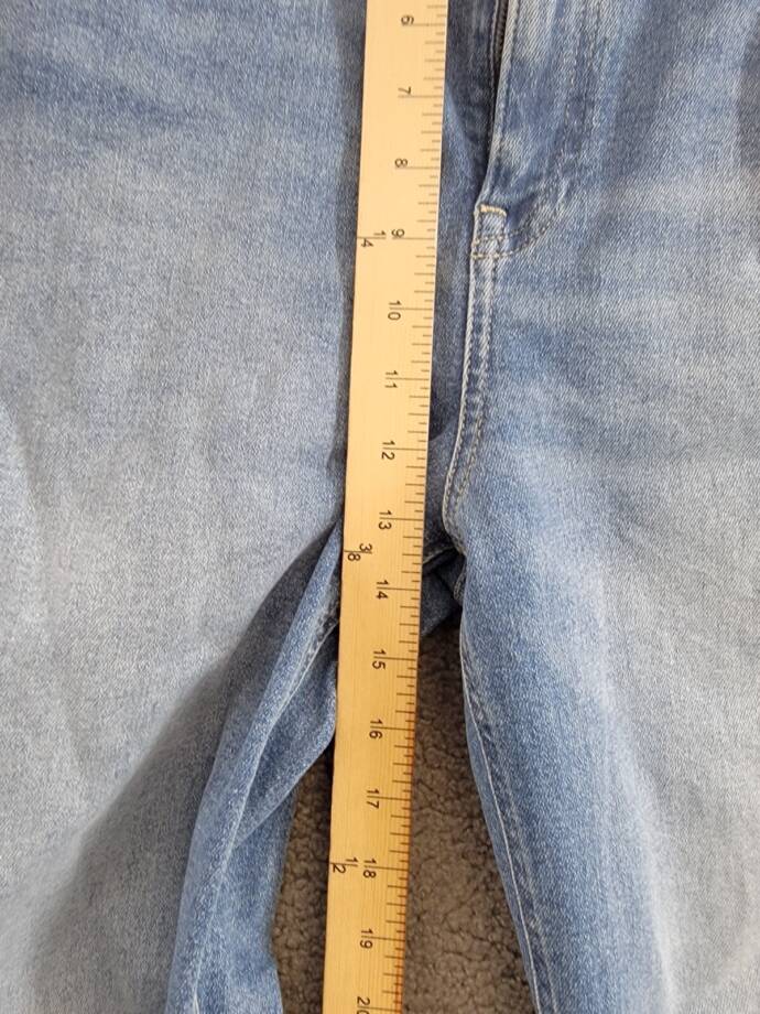 Tommy Jeans Julie Straight-Leg Button-Waist Jeans Women's 32/28 Denim Light