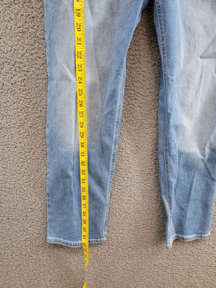 Tommy Jeans Julie Straight-Leg Button-Waist Jeans Women's 32/28 Denim Light
