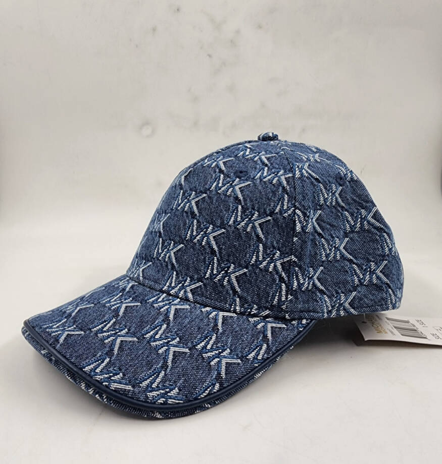 Michael Kors Logo Denim Baseball Hat Women's One Size Denim Adjustable