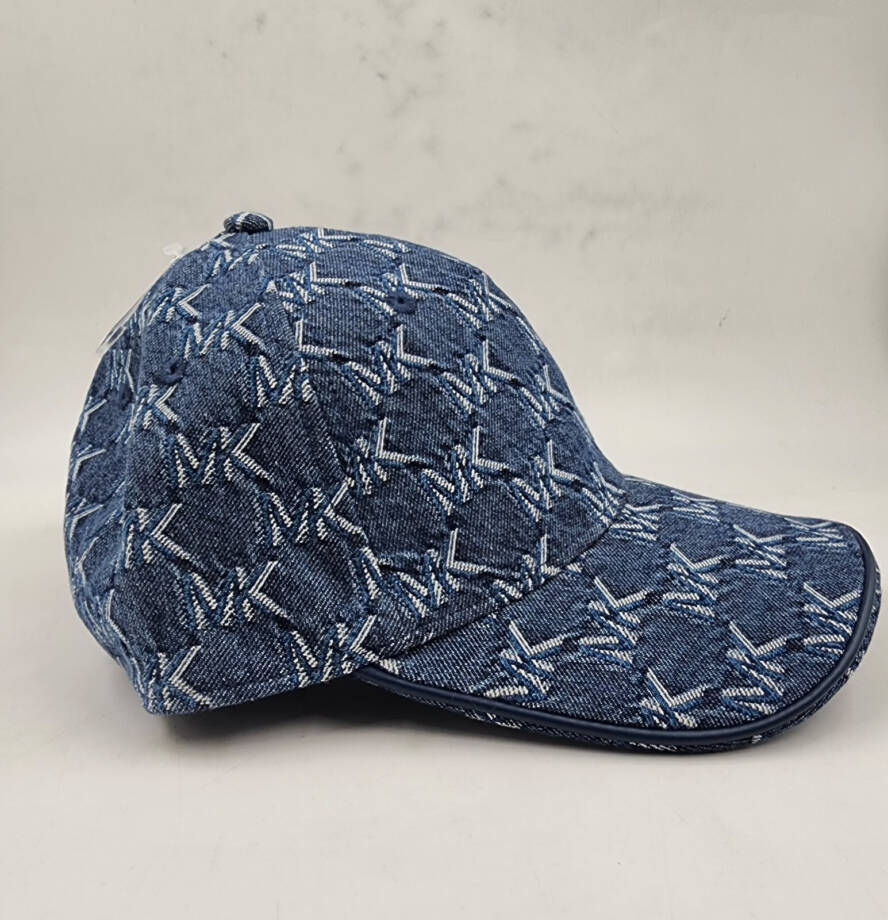 Michael Kors Logo Denim Baseball Hat Women's One Size Denim Adjustable