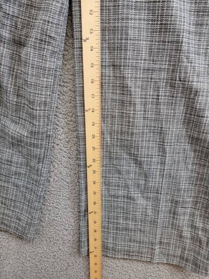 KARL LAGERFELD PARIS Plaid Side-Stripe Wide-Leg Pants Women's 10 Gray Multi
