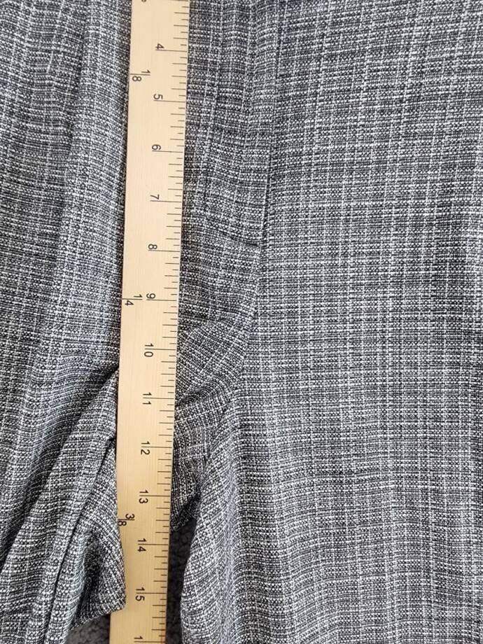 KARL LAGERFELD PARIS Plaid Side-Stripe Wide-Leg Pants Women's 10 Gray Multi
