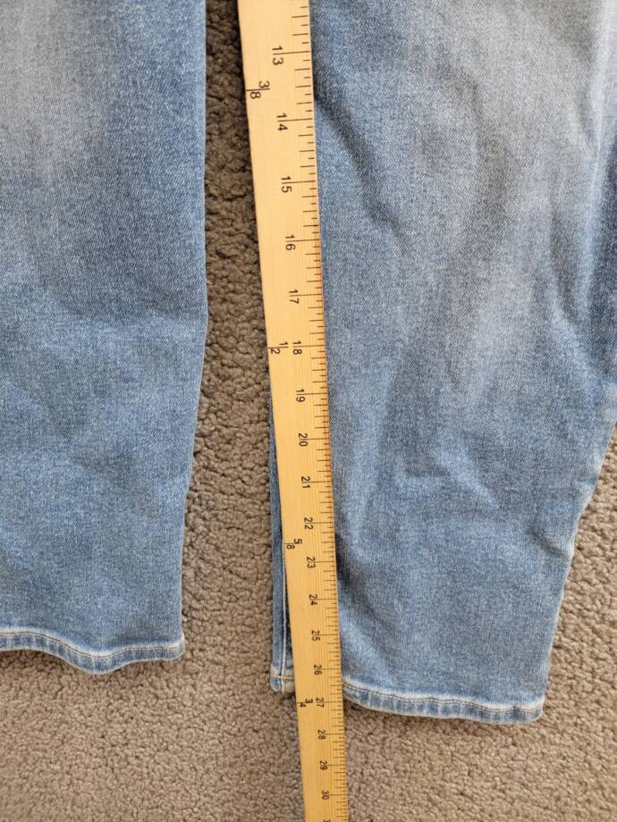 Tommy Jeans Julie Straight-Leg Button-Waist Jeans Women's 26/28 Denim Light