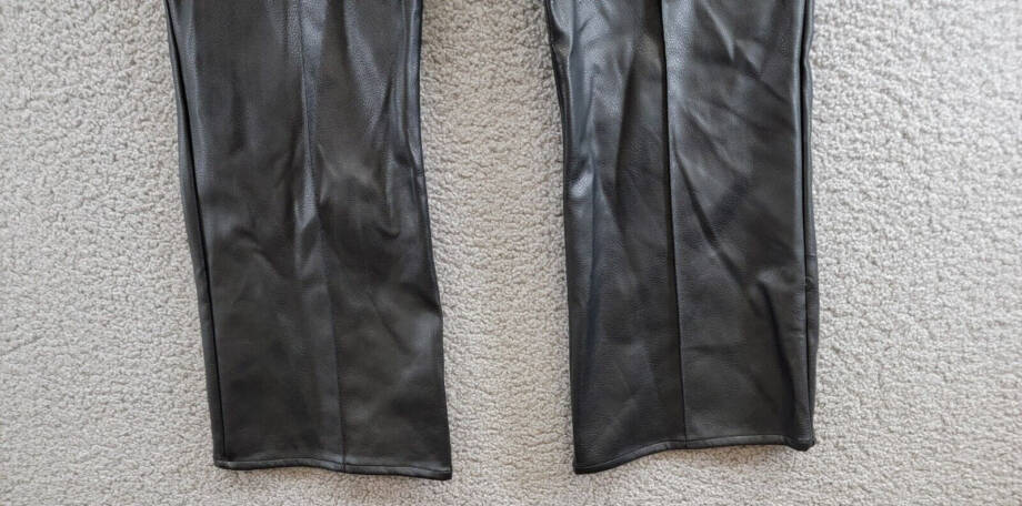 French Connection Claudia Faux-Leather Kick-Flare Pants Women's 12 Blackout