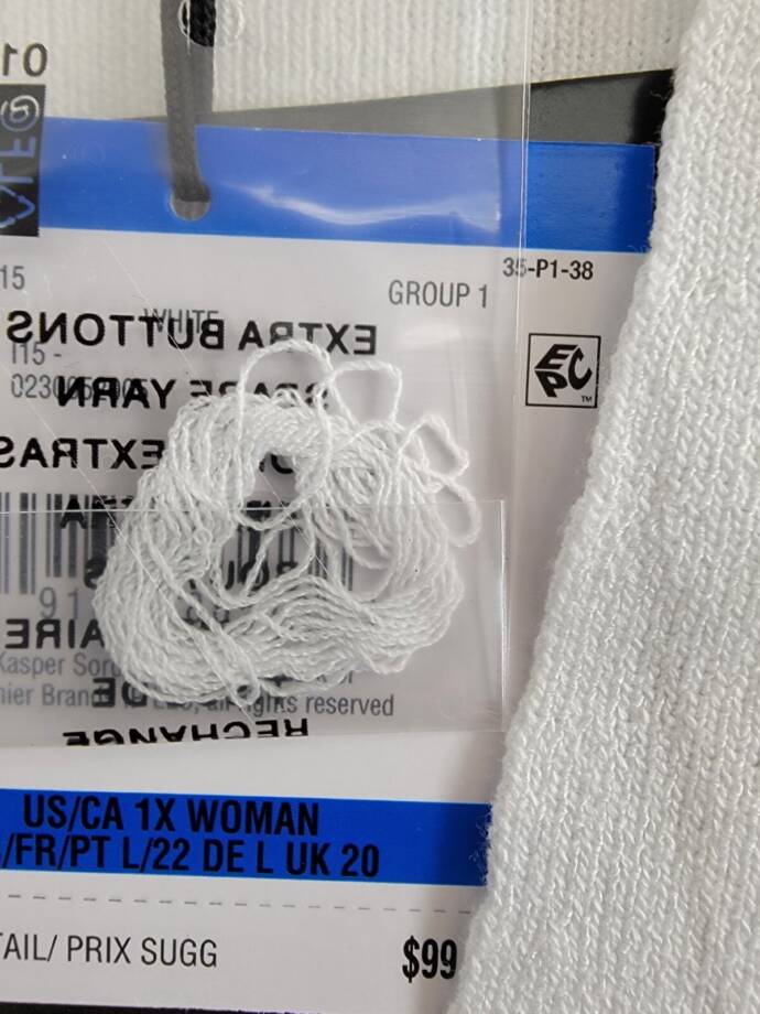 Kasper Plus Size Open-Front Long-Sleeve Sweater Women's 1X White Solid