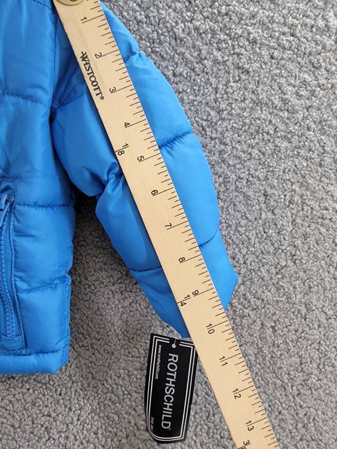Rothschild Contrast Fleece Vestee Puffer Jacket Baby Boy 18M Ocean Blue Full Zip
