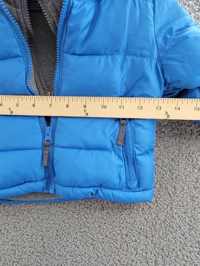 Rothschild Contrast Fleece Vestee Puffer Jacket Baby Boy 18M Ocean Blue Full Zip