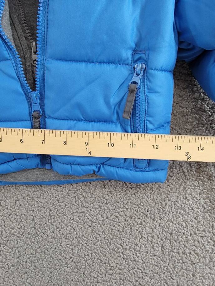 Rothschild Contrast Fleece Vestee Puffer Jacket Baby Boy 18M Ocean Blue Full Zip