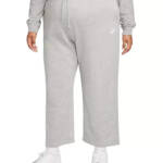Nike Sportswear Plus Size Mid-Rise Sweatpants Women 1X Gray Drawstring Waist