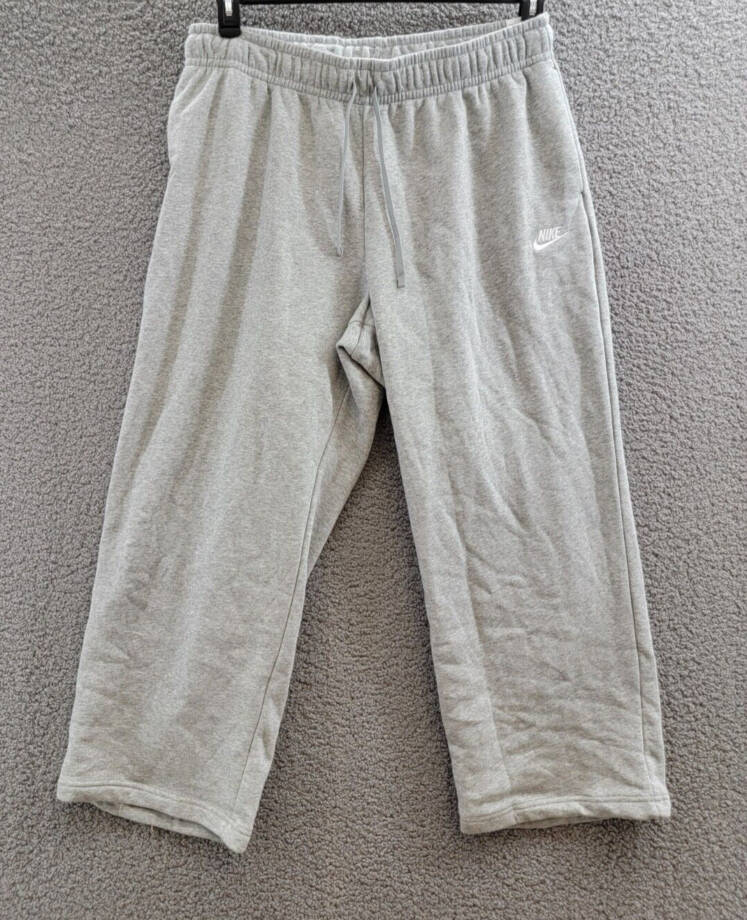 Nike Sportswear Plus Size Mid-Rise Sweatpants Women 1X Gray Drawstring Waist
