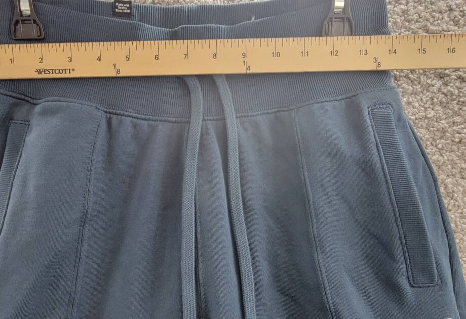 PUMA Her High-Waist Jogger Pants Women's S Blue Logo Drawstring Elastic Waist